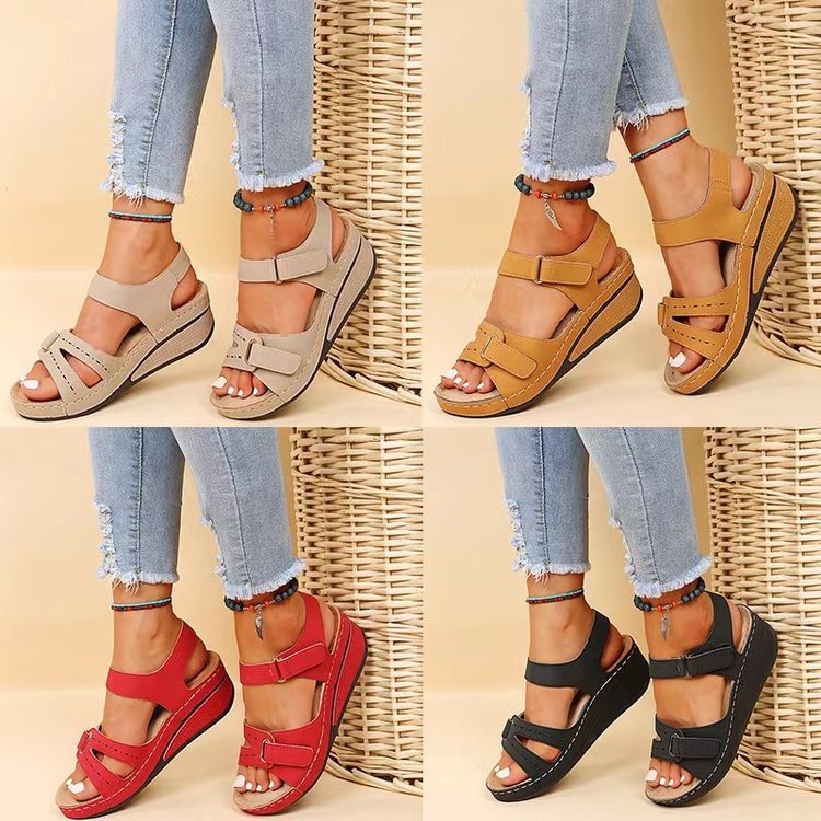 【🎈¡Novedad para el verano! Oferta de mitad de precio por tiempo limitado】¡Sandalias con velcro! Siente la frescura del verano, hecho a mano y súper cómodo.