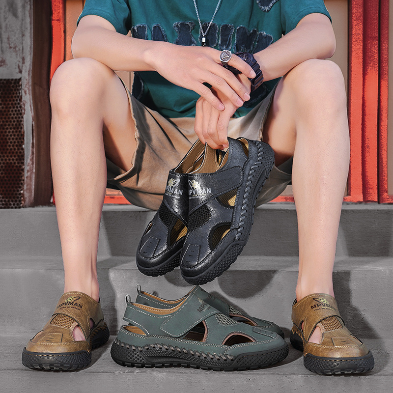 🚀¡Mitad de precio por tiempo limitado! Sandalias de hombre, fabricadas en piel auténtica, elaboradas artesanalmente.