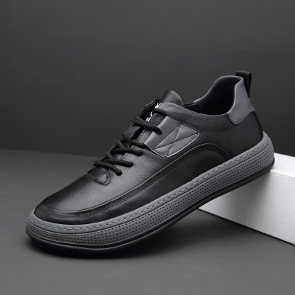 Descuento de mitad de precio por tiempo limitado hoy. Zapatos casuales de cuero para hombre, súper absorción de impactos, sin fatiga para caminar largas distancias.
