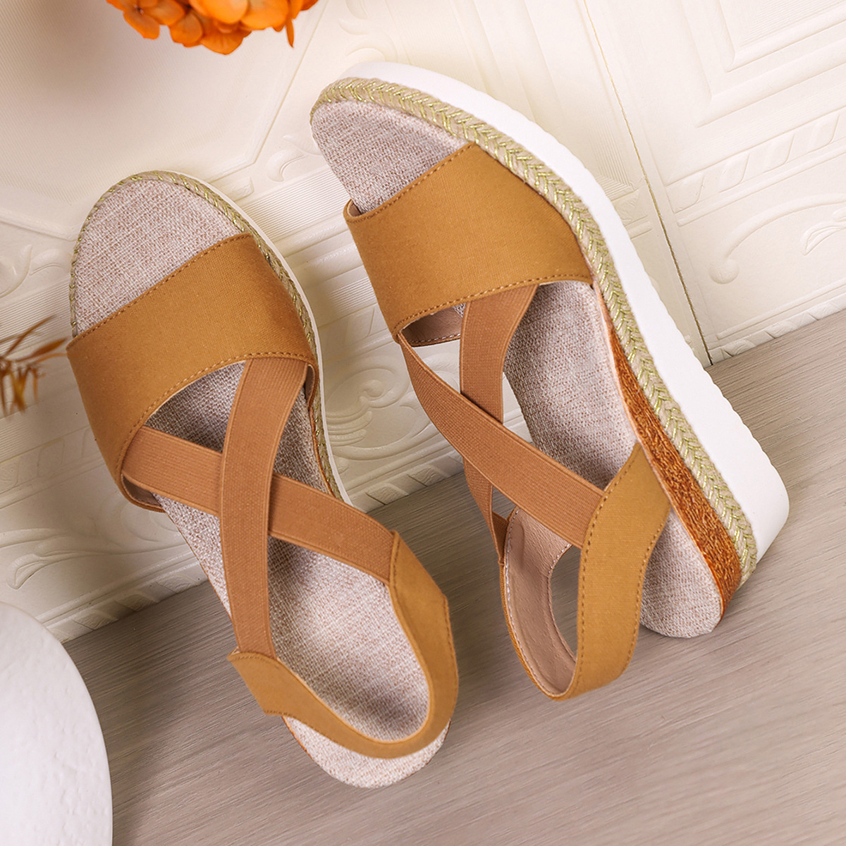 【🎈¡Novedad para el verano! Mitad de precio por tiempo limitado】Zapatos de tela hechos a mano, sandalias de tacón súper cómodas.