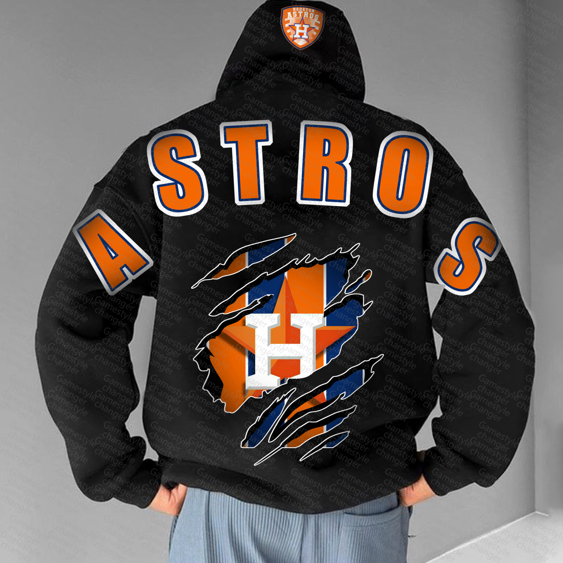 Unisex "MLB" Graphic Streetwear Vintage Plush Hoodie