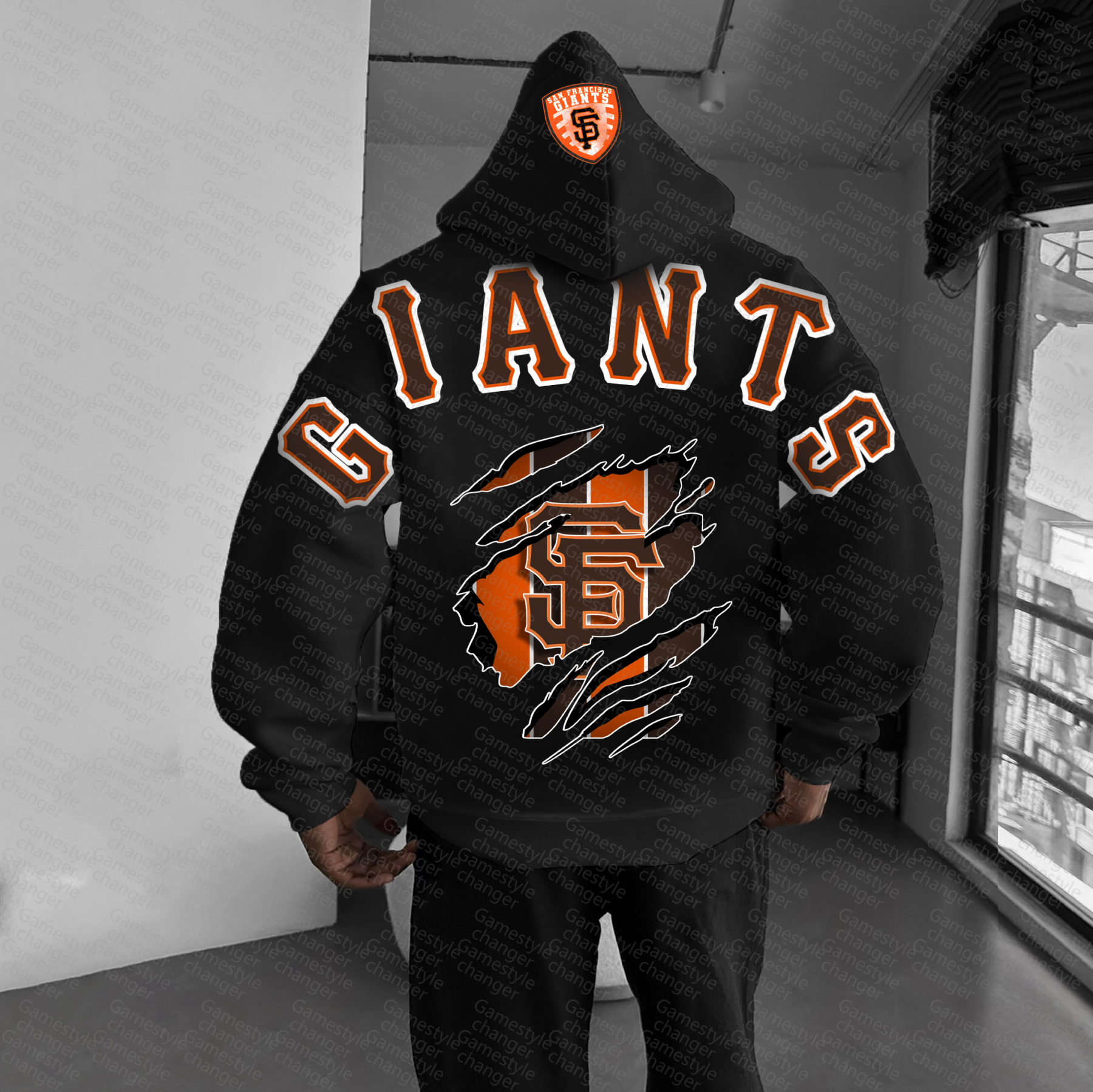 Unisex "MLB" Graphic Streetwear Vintage Plush Hoodie