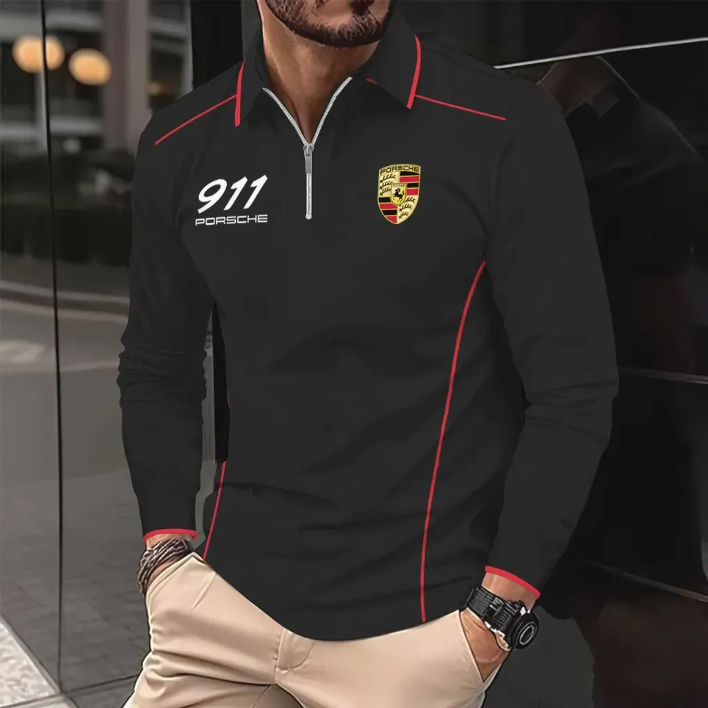 High Quality Men’s Long Sleeve Polo PORSCHE-YVWYB-PSR91850151
