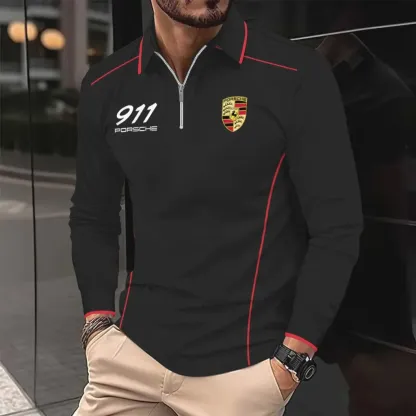 High Quality Men’s Long Sleeve Polo PORSCHE-YVWYB-PSR91850151