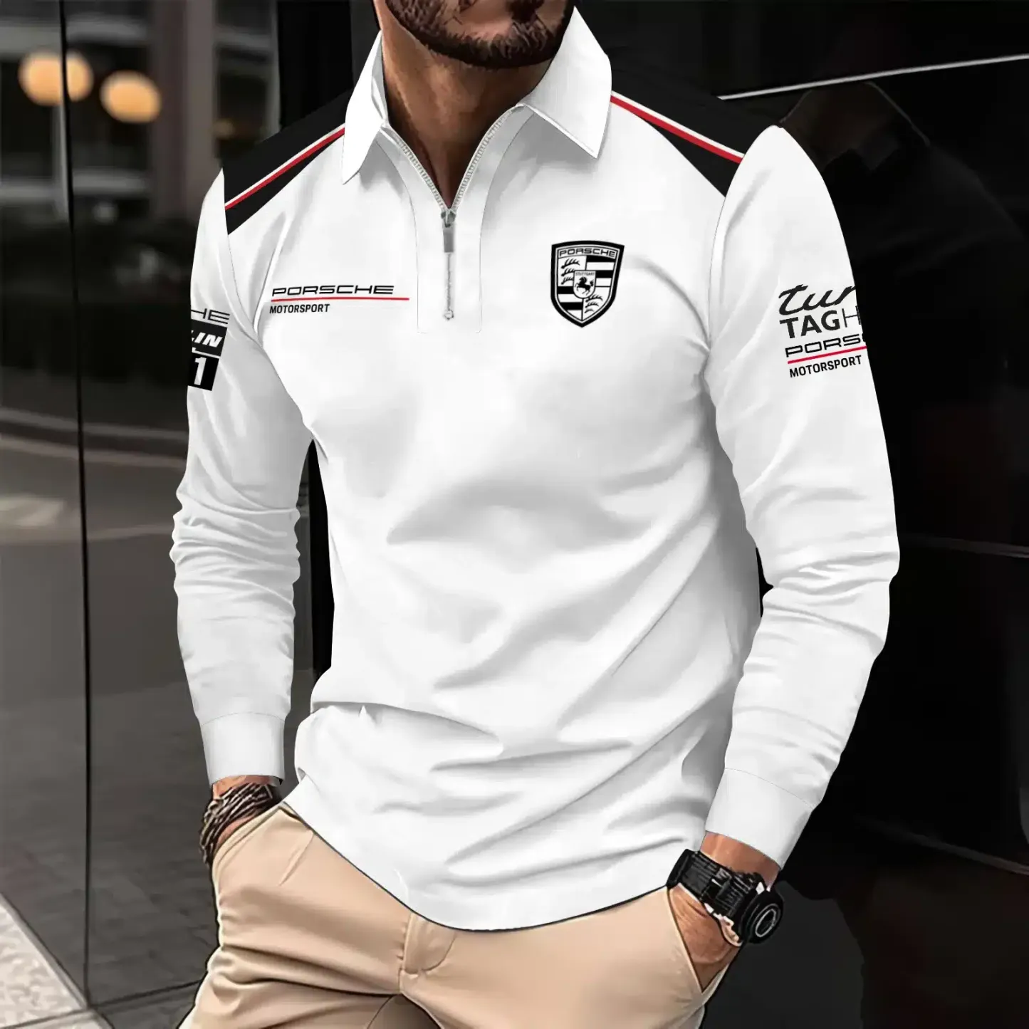 High Quality Men’s Long Sleeve Polo PORSCHE-YVWYB-PSR91401871