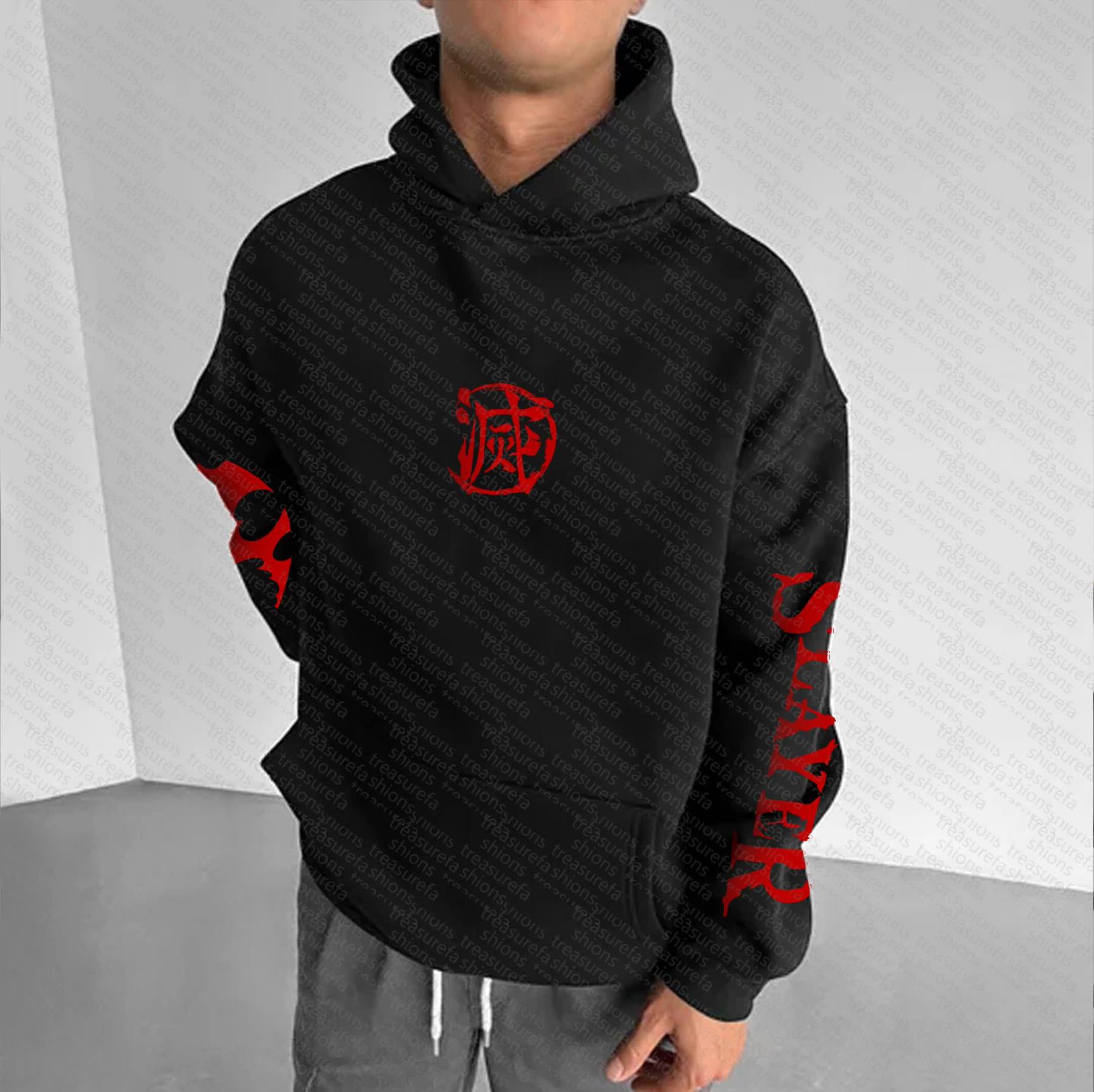 Unisex “Demon Slayer” Anime Graphic Streetwear Vintage Hoodie