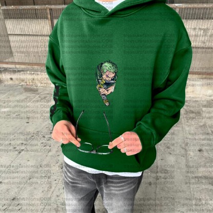 Unisex Anime Graphic Streetwear Vintage Plush Hoodie