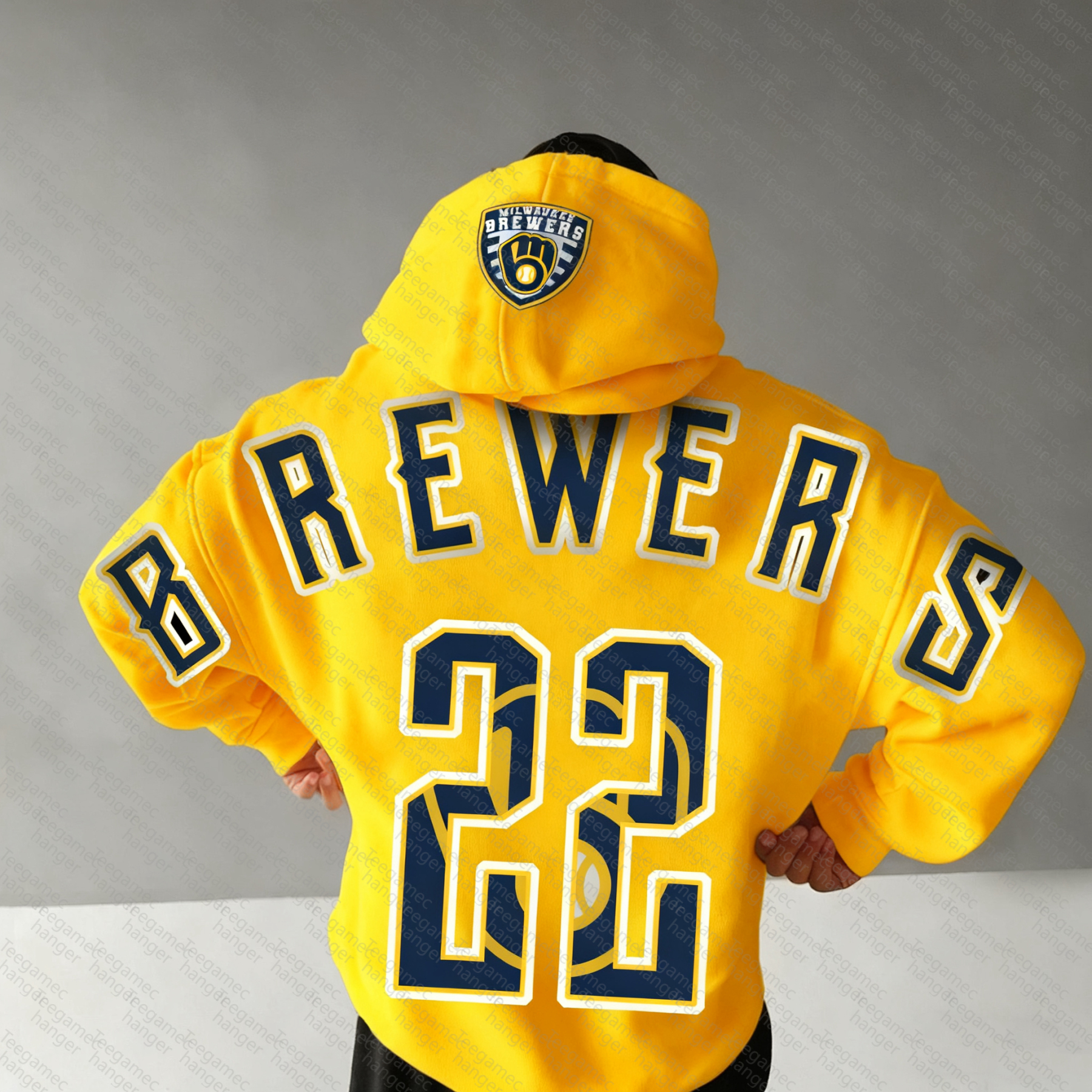 Unisex "MLB" Graphic Streetwear Vintage Plush Hoodie