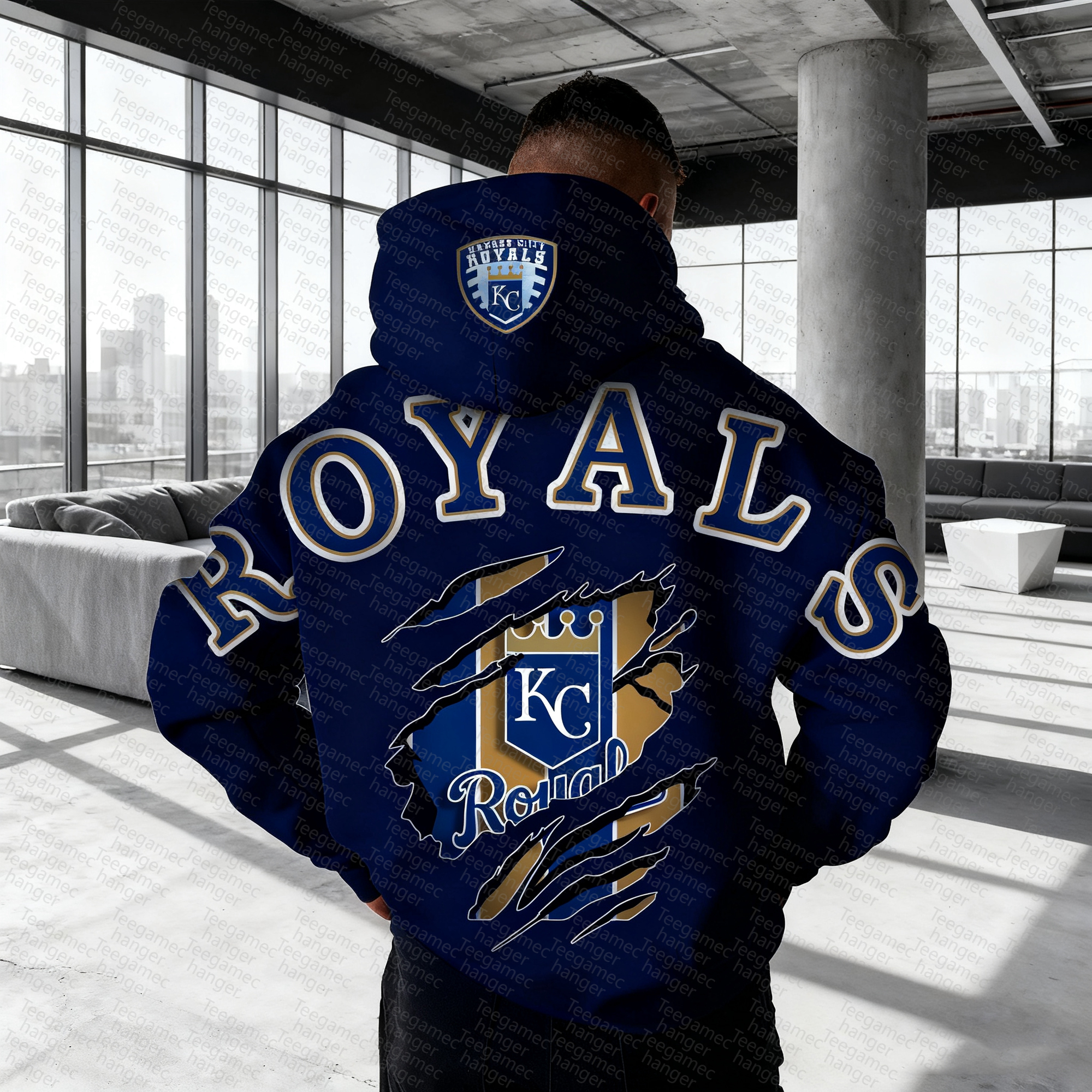 Unisex "Kansas City Royals" Graphic Streetwear Vintage Plush Hoodie