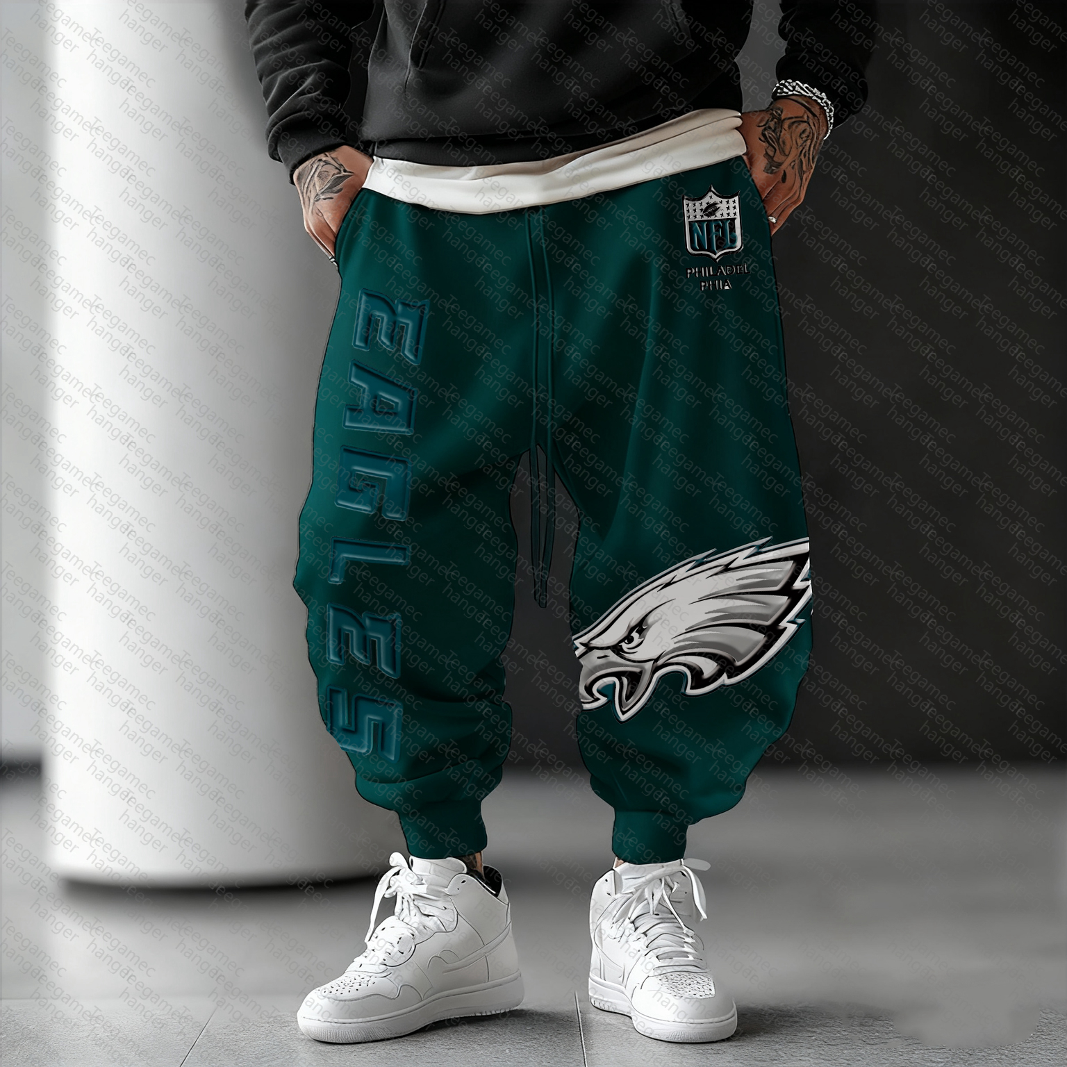 Unisex "Philadelphia Eagles" Casual  Streetwear  Plush Pants