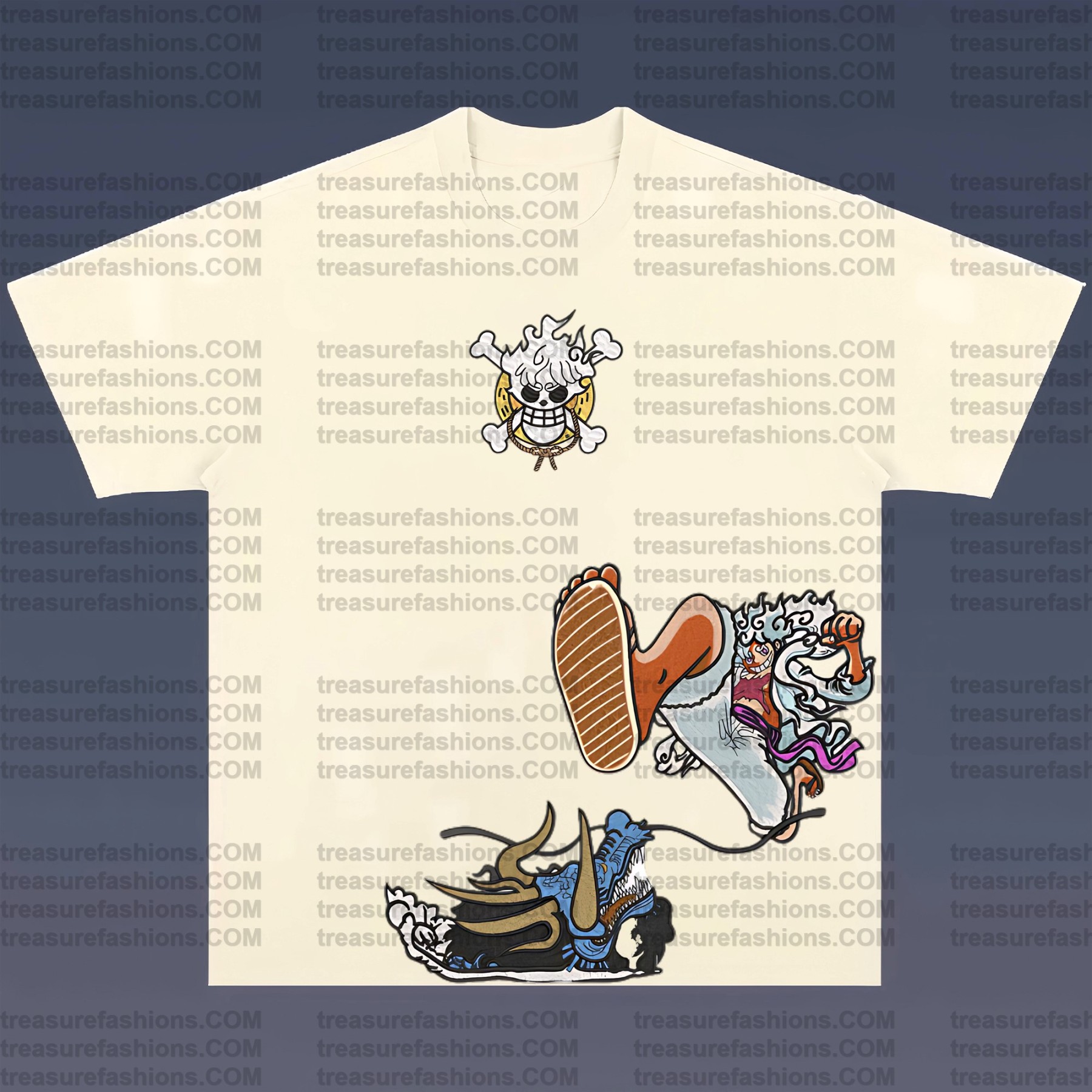 Unisex Anime Embroidered T-Shirt