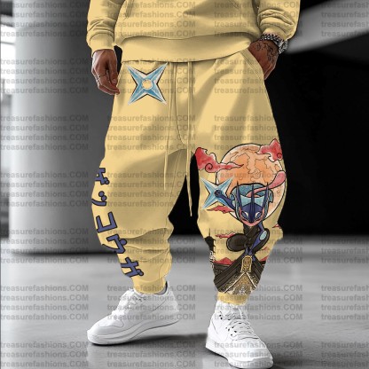 plus velvetUnisex Casual Anime Streetwear Pants