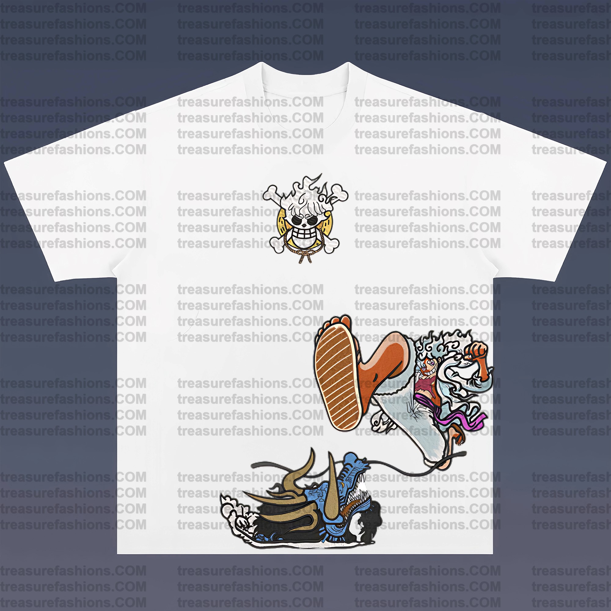 Unisex Anime Embroidered T-Shirt