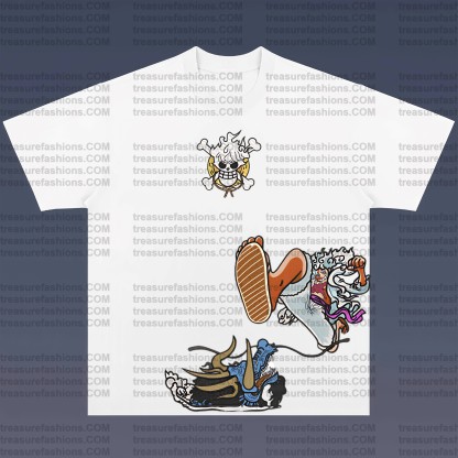 Unisex Anime Embroidered T-Shirt