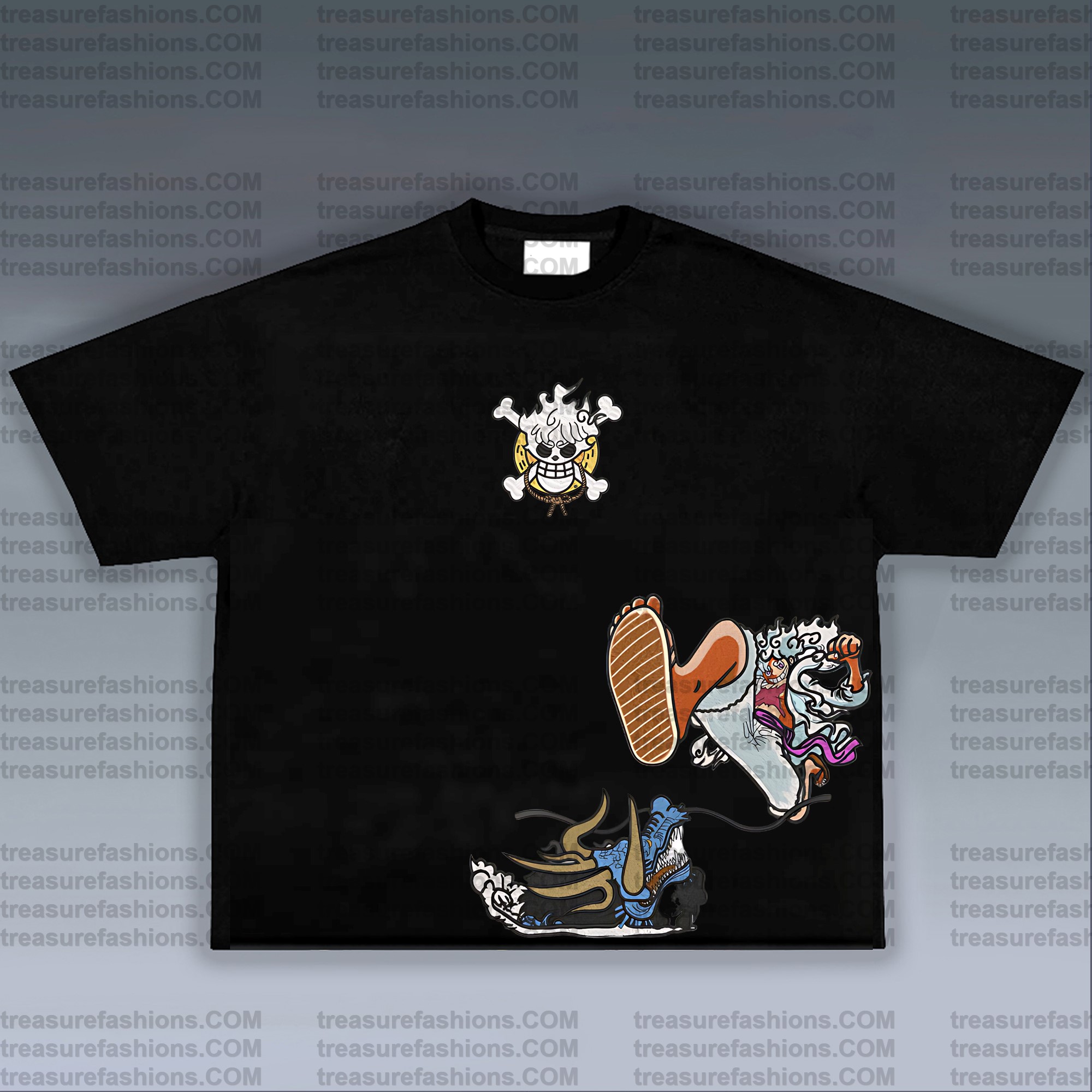 Unisex Anime Embroidered T-Shirt