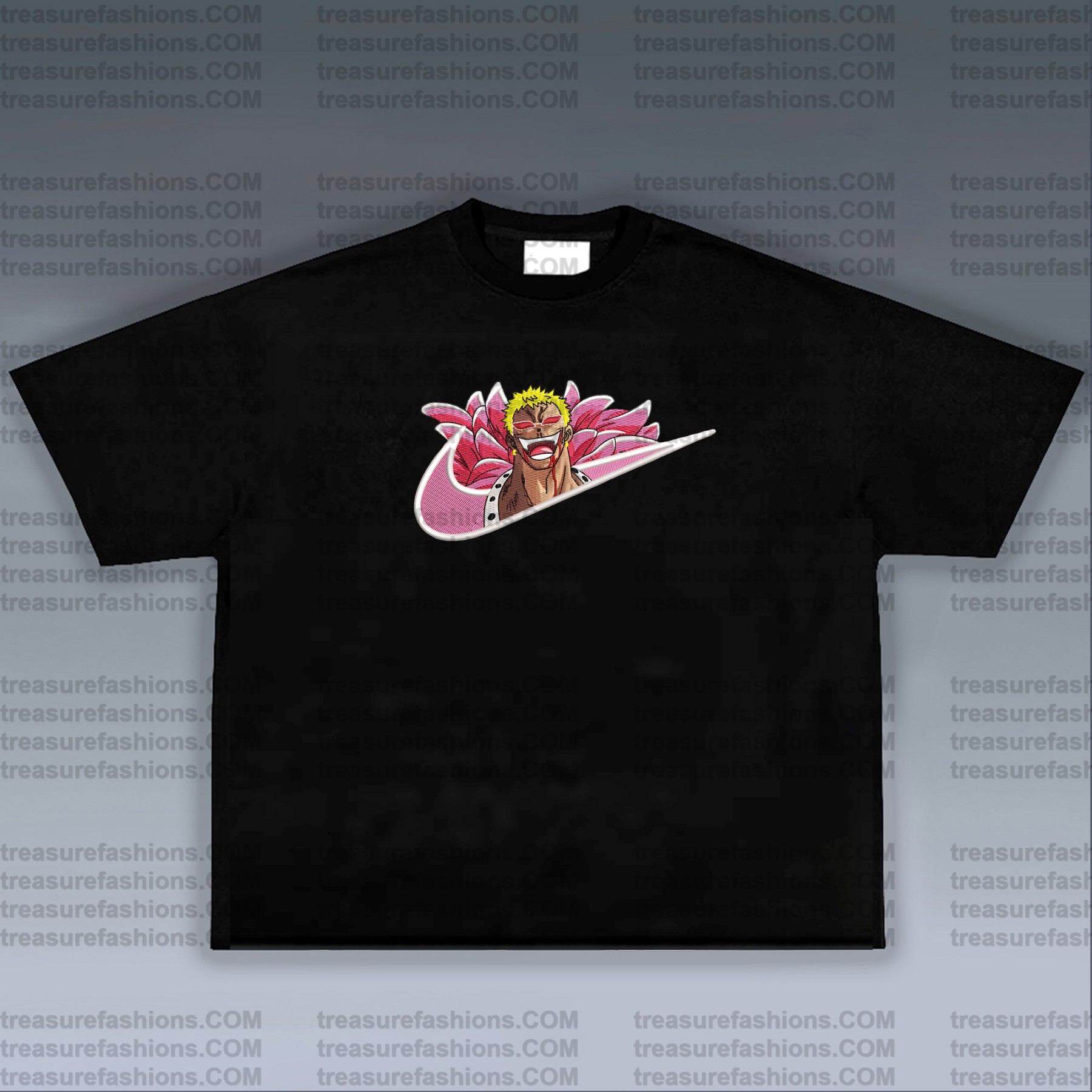 Unisex Anime Embroidered T-Shirt