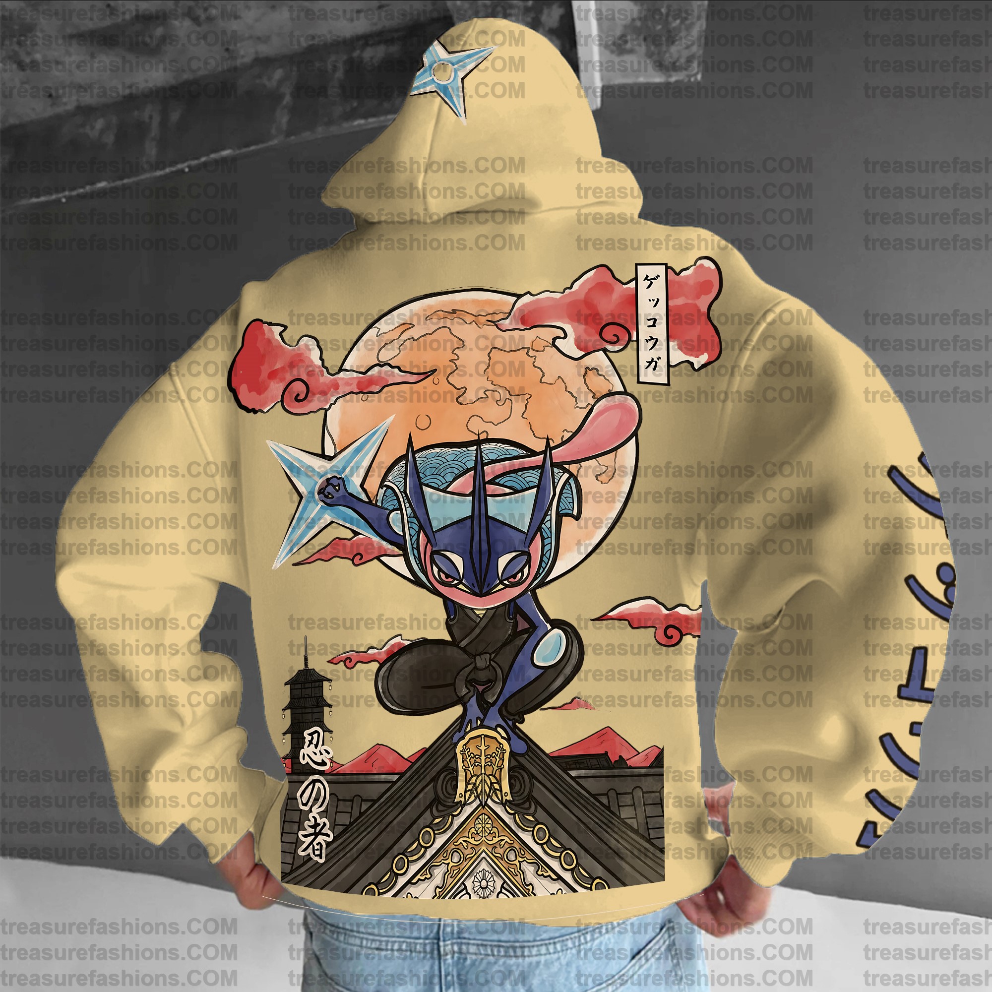 plus velvetUnisex Anime Graphic Streetwear Vintage Hoodie