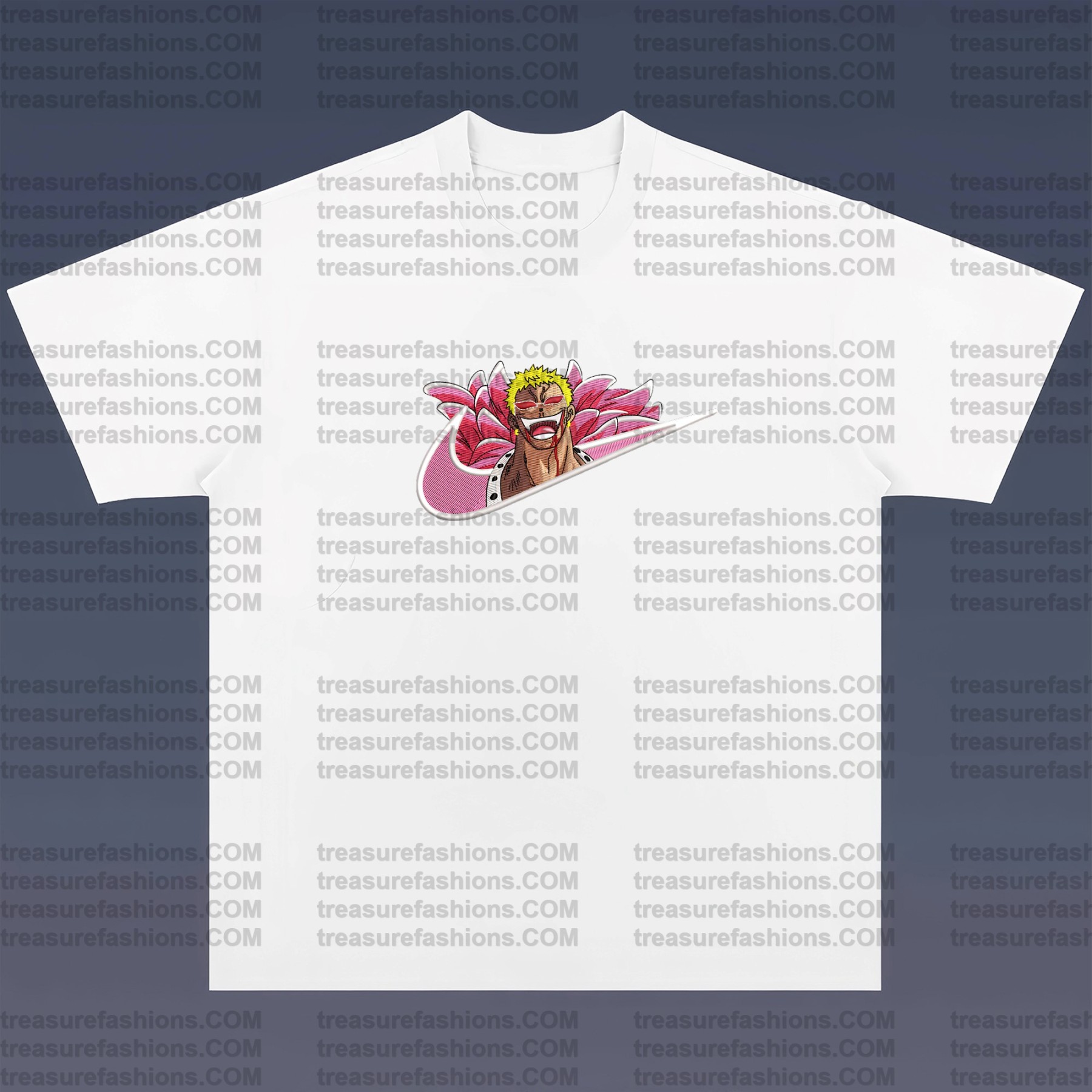 Unisex Anime Embroidered T-Shirt