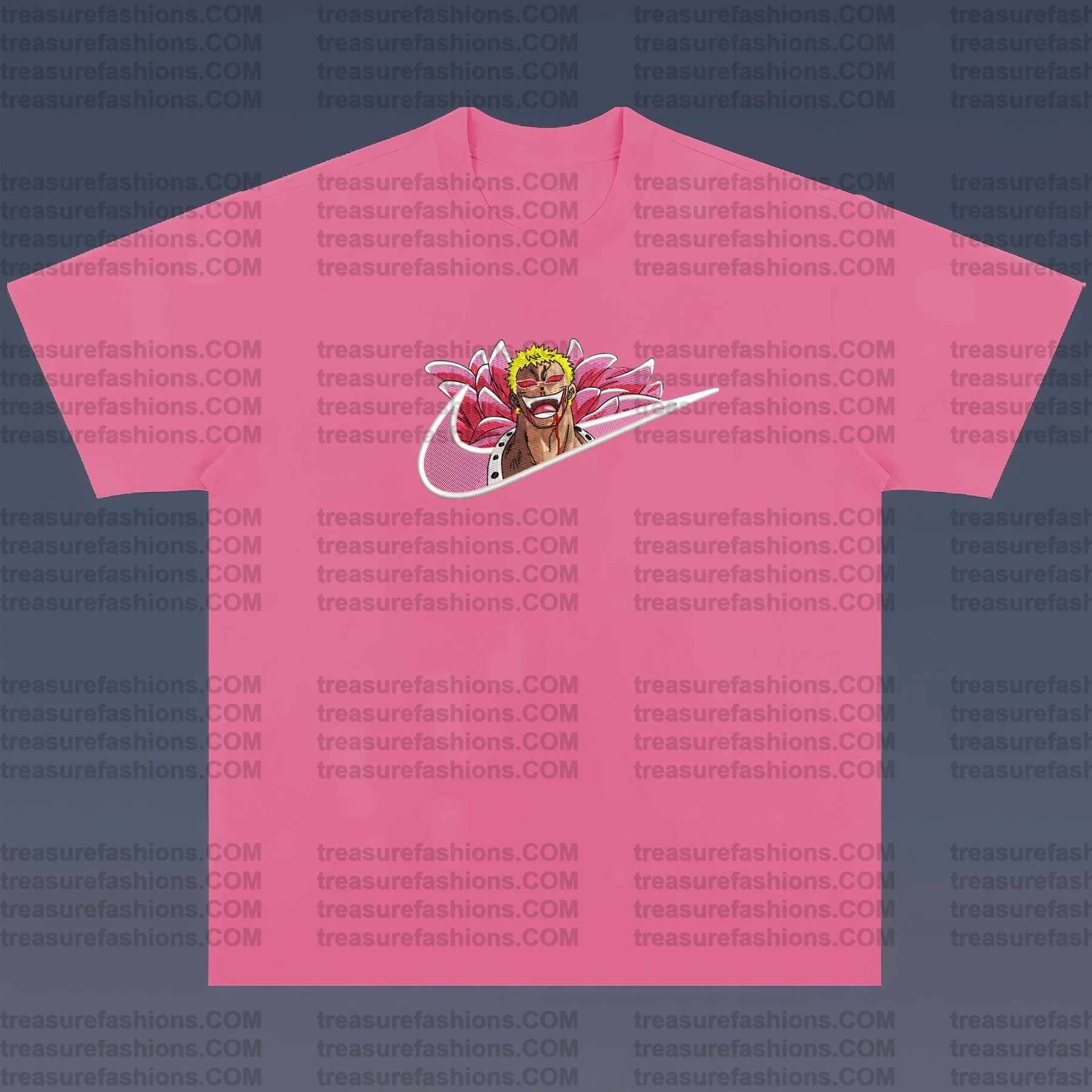 Unisex Anime Embroidered T-Shirt