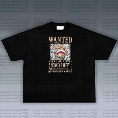 Unisex Anime Embroidered T-Shirt