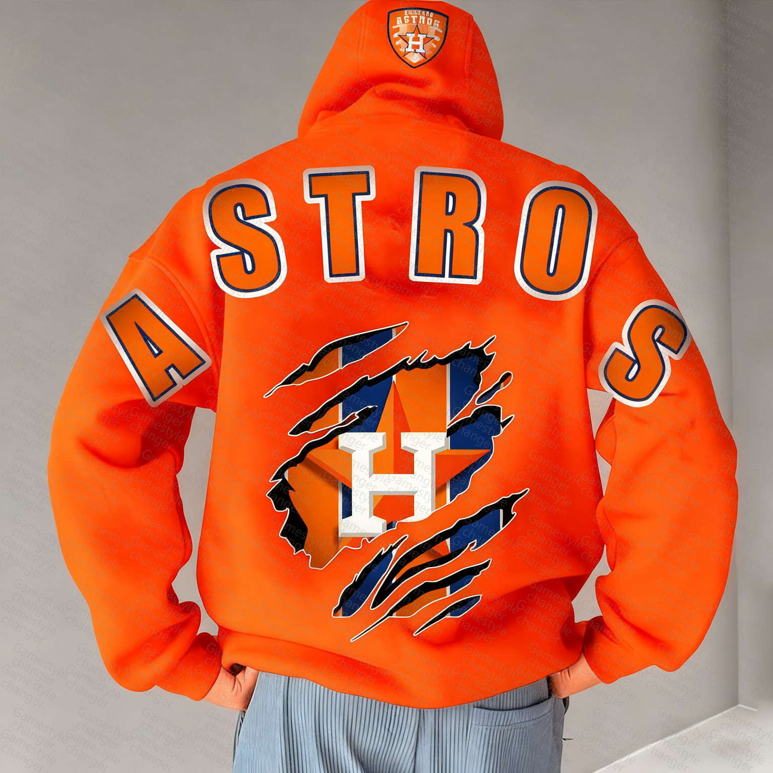 Unisex "Houston Astros" Graphic Streetwear Vintage Plush Hoodie