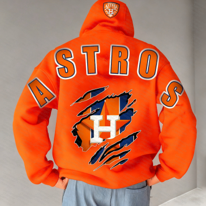 Unisex "Houston Astros" Graphic Streetwear Vintage Plush Hoodie