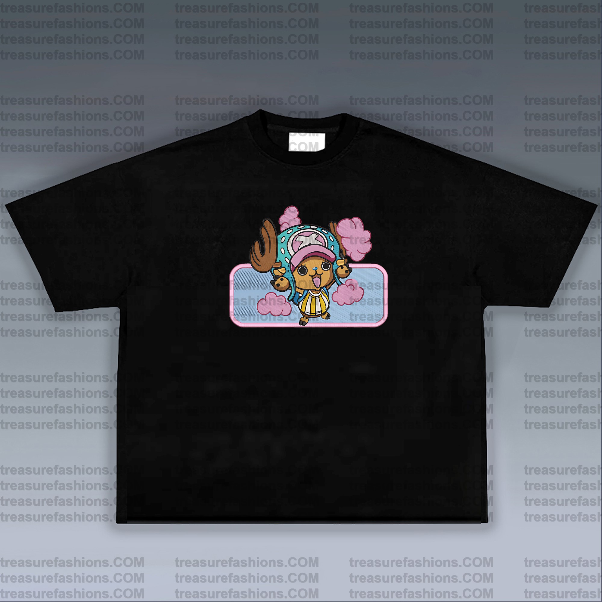 Unisex Anime Embroidered T-Shirt