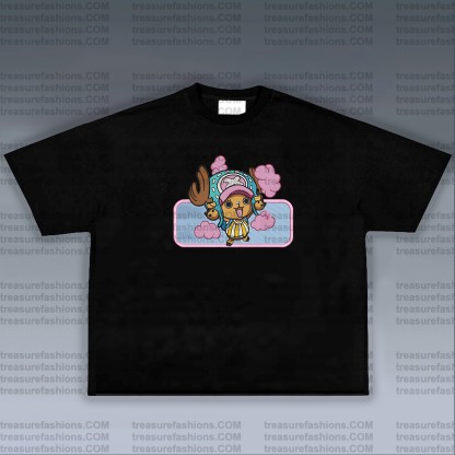 Unisex Anime Embroidered T-Shirt