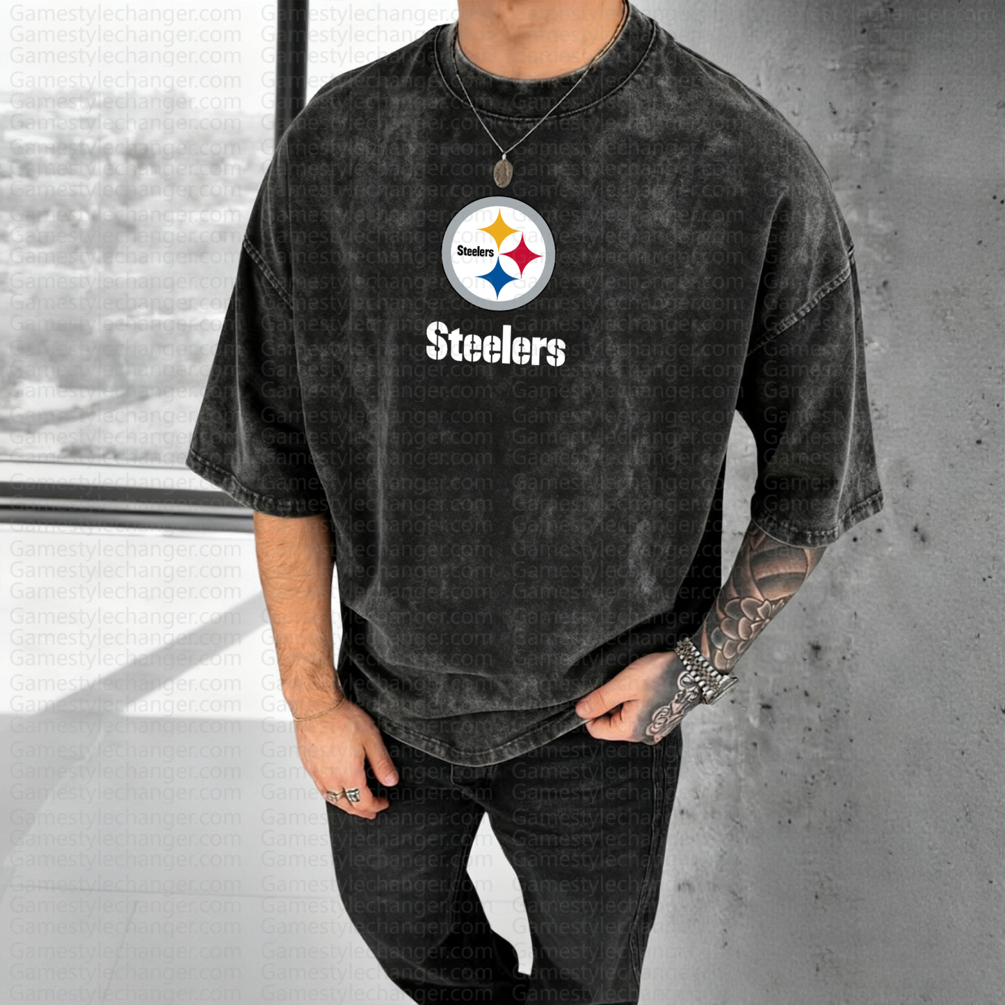 Unisex High Quality Inspired Vintage Washed 3D Direct Injection T-Shirt