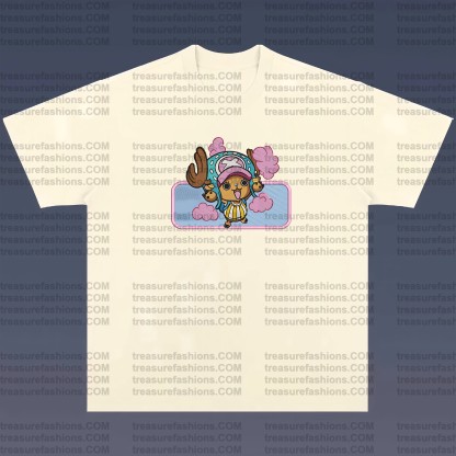 Unisex Anime Embroidered T-Shirt