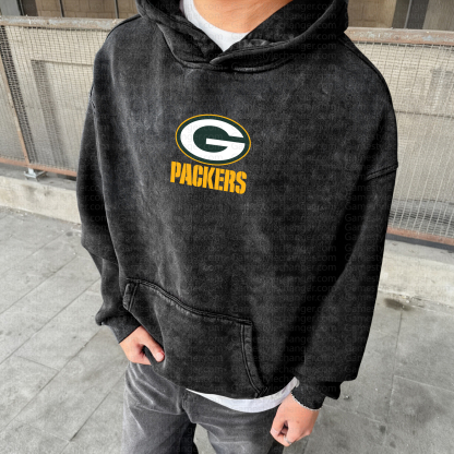 Unisex Graphic Streetwear Vintage Washed Hoodie