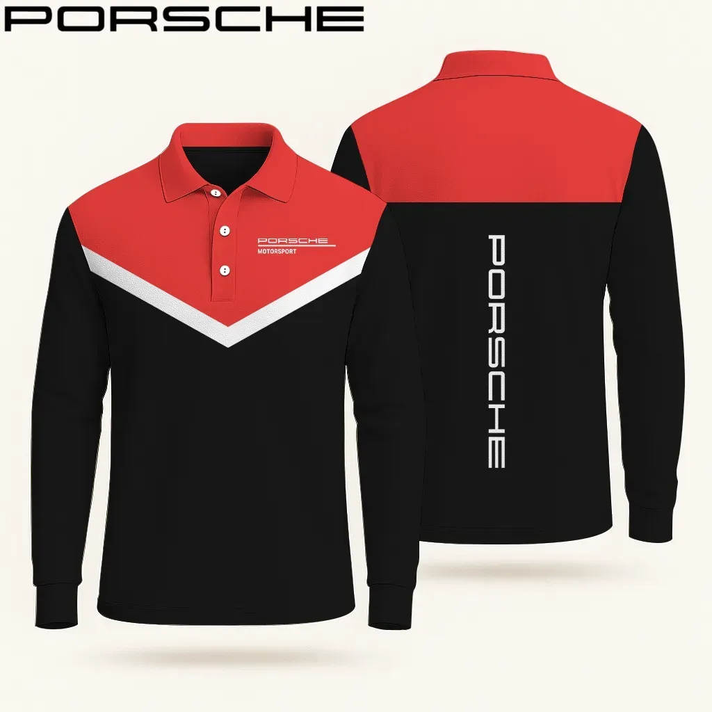 High Quality Men’s Long Sleeve Polo PORSCHE-YVWYB-PSR91401870