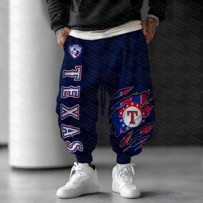 Unisex "Texas Rangers" Casual  Streetwear  Plush Pants