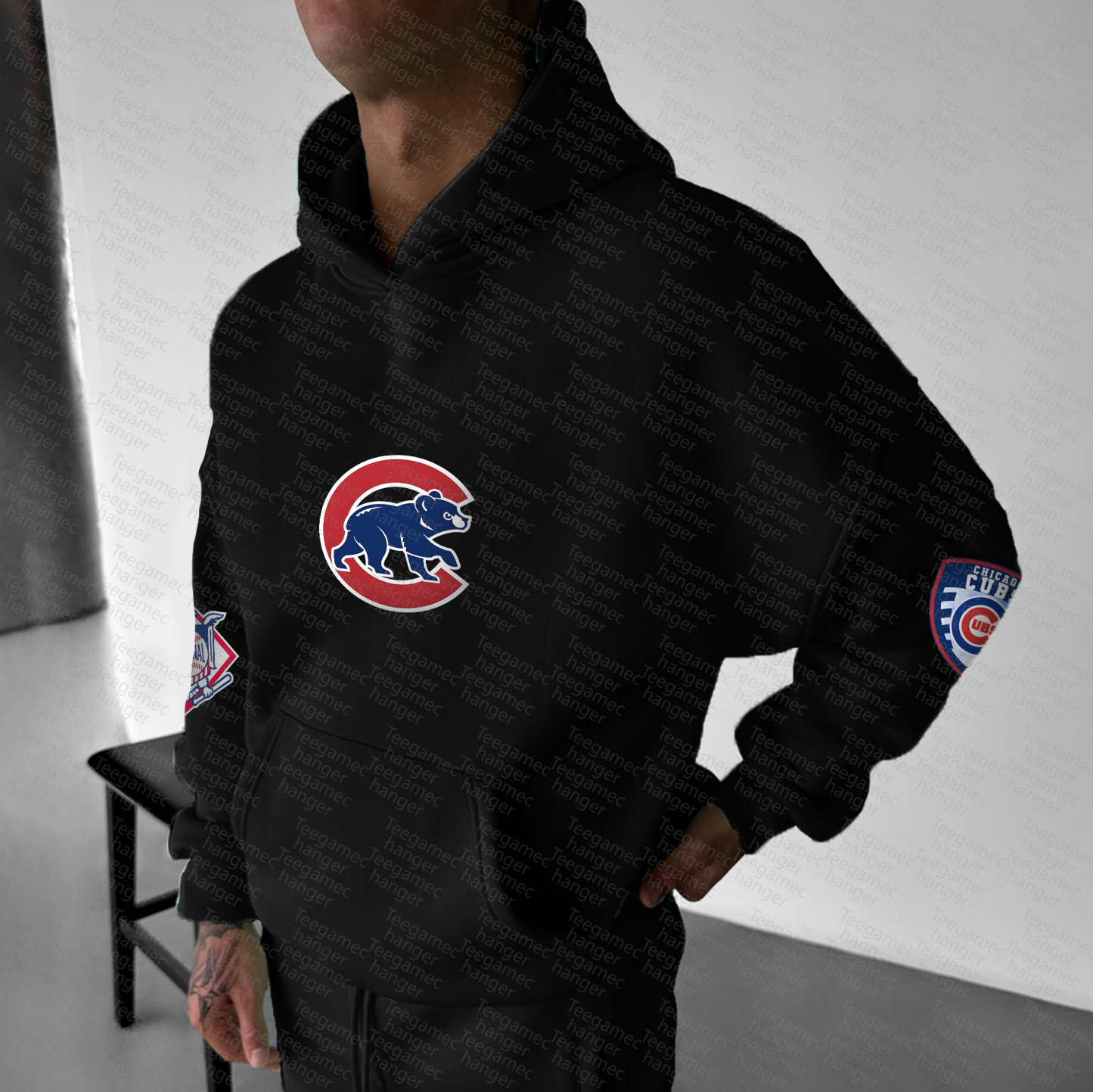 Unisex "Chicago Cubs" Graphic Streetwear Vintage Plush Hoodie
