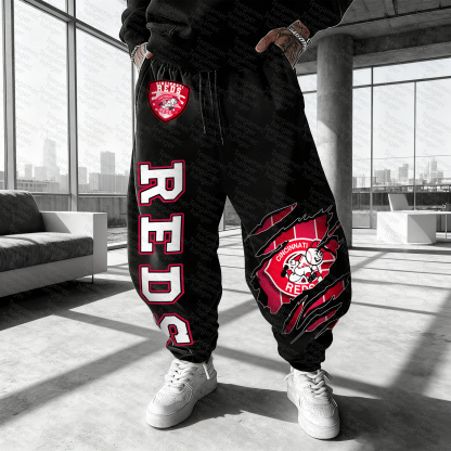 Unisex "Cincinnati Reds" Casual  Streetwear  Plush Pants