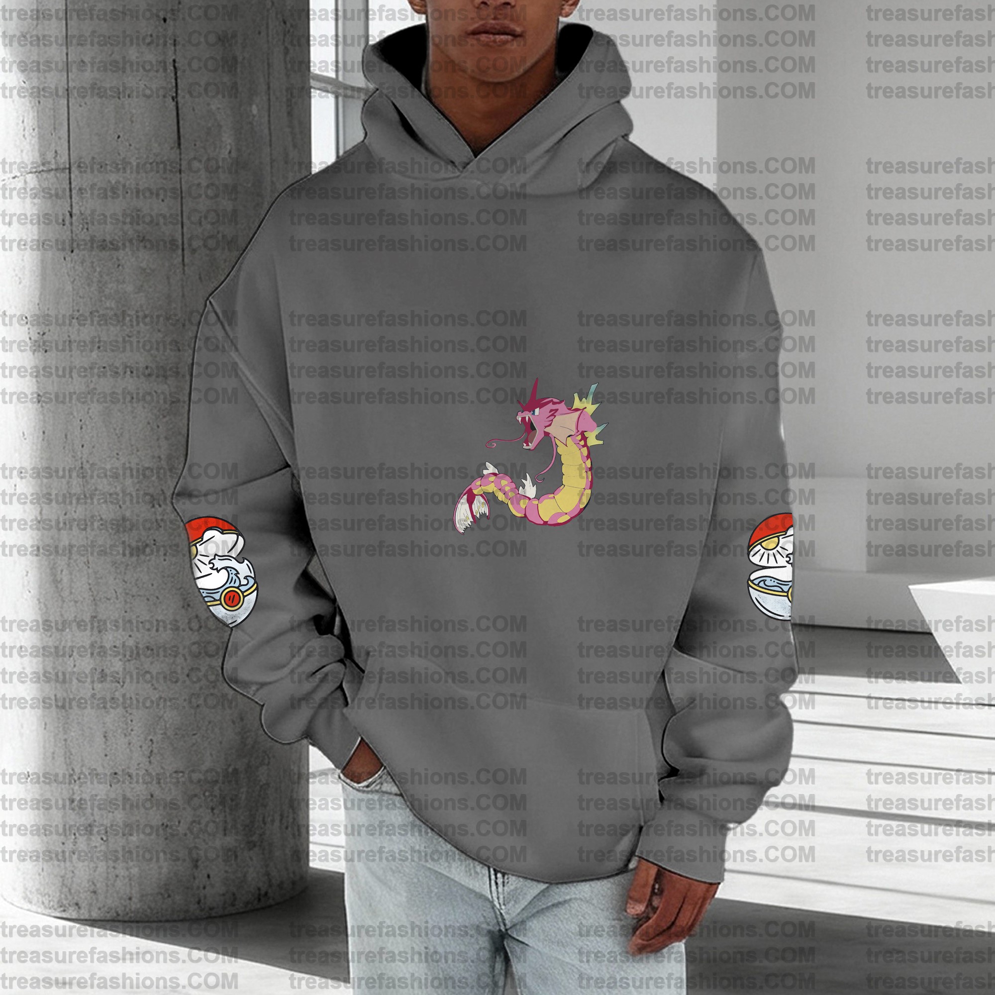 (Plus Velvet)Unisex Anime Graphic Streetwear Vintage Hoodie