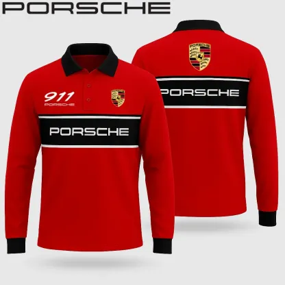 High Quality Men’s Long Sleeve Polo PORSCHE-YVWYB-PSR91401856