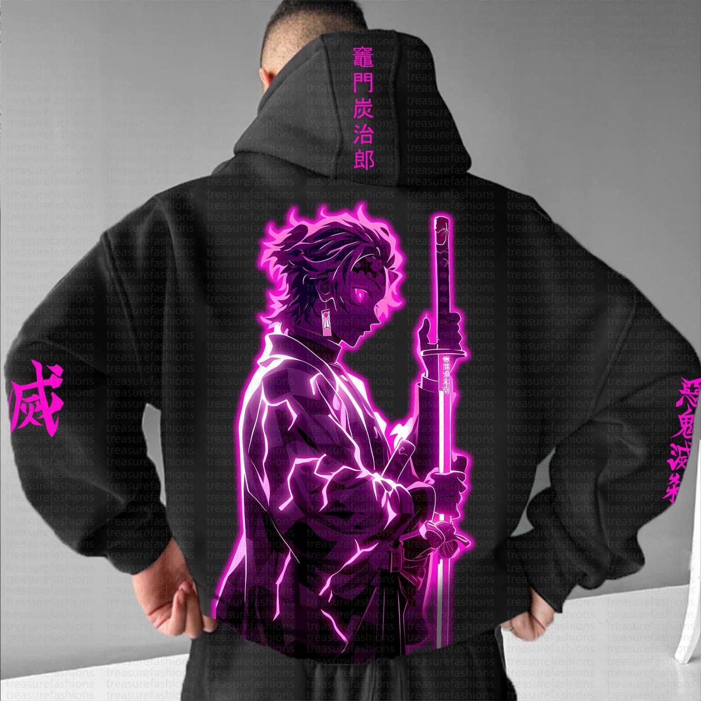 Unisex Anime Graphic Streetwear Vintage Hoodie丨Demon Slayer X Pokémon