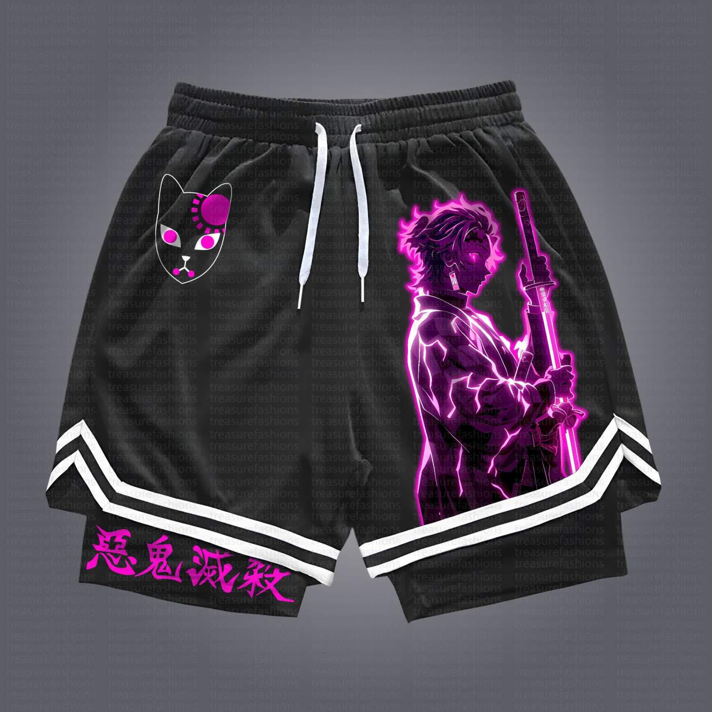 Unisex Casual Anime Streetwear Shorts 丨Demon Slayer X Pokémon
