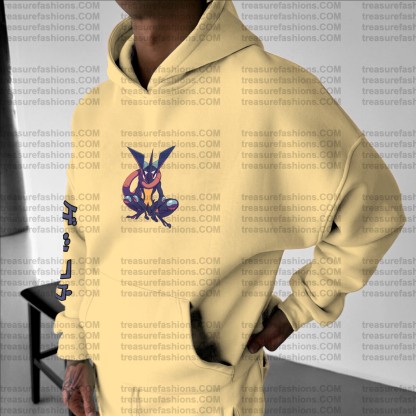 plus velvetUnisex Anime Graphic Streetwear Vintage Hoodie