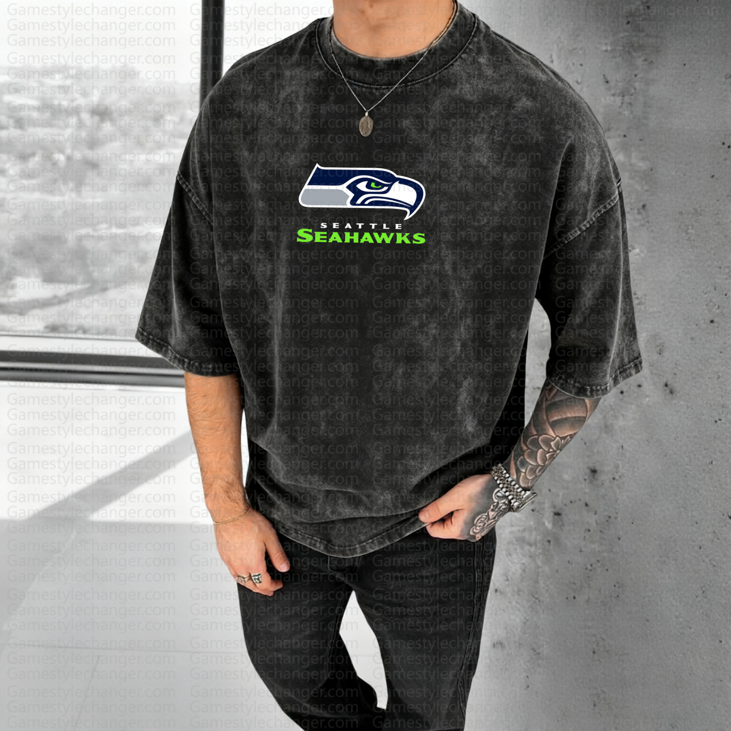 Unisex Anime Style Vintage Washed T-Shirt