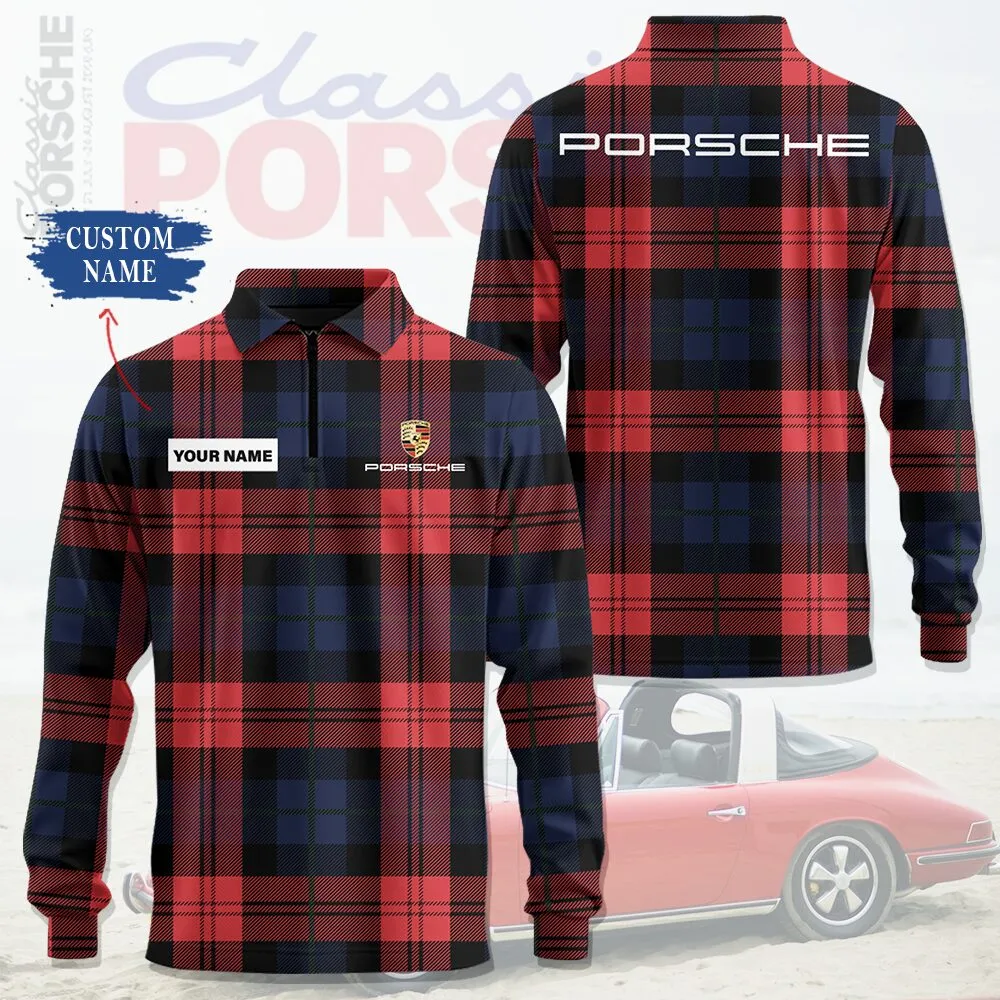 High Quality Customized Long Sleeve Polo PORSCHE-YVWYB-PSR91850013