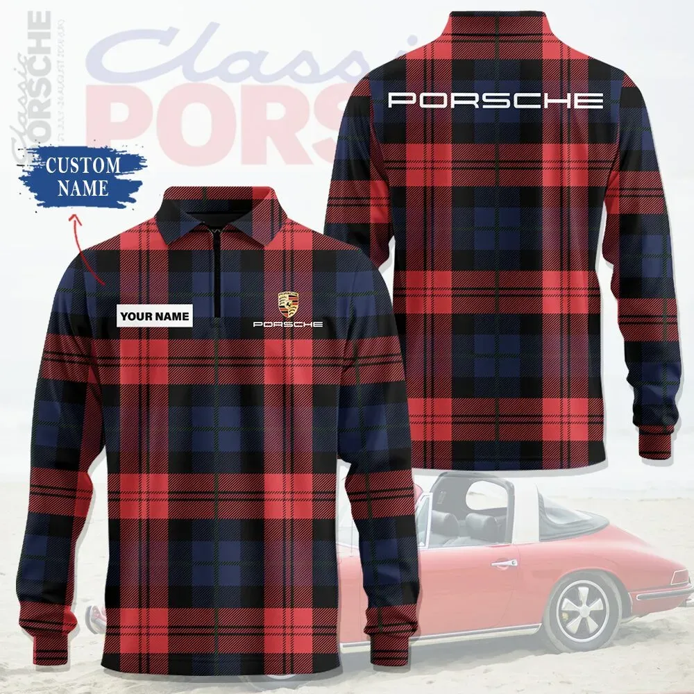 High Quality Customized Long Sleeve Polo PORSCHE-YVWYB-PSR91850013