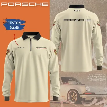 High Quality Customized Long Sleeve Polo PORSCHE-YVWYB-PSR91850011