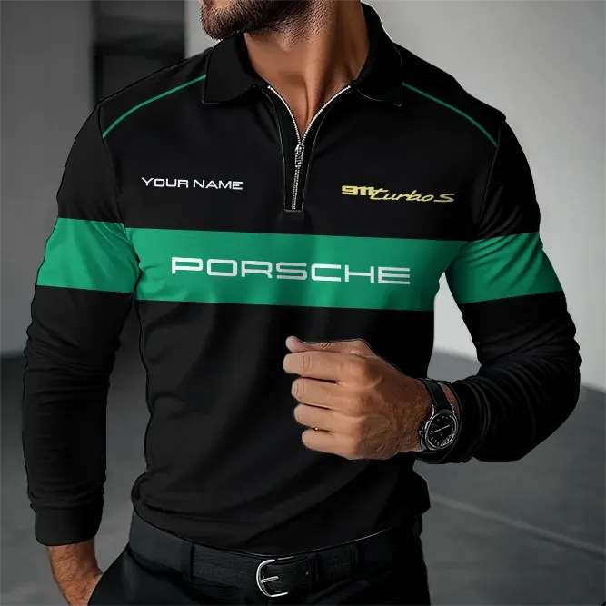 High Quality Customized Long Sleeve Polo PORSCHE-YVWYB-PSR91850007