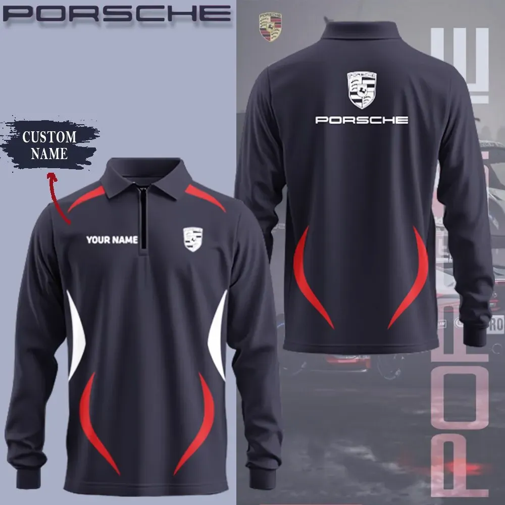 High Quality Customized Long Sleeve Polo PORSCHE-YVWYB-PSR91850003