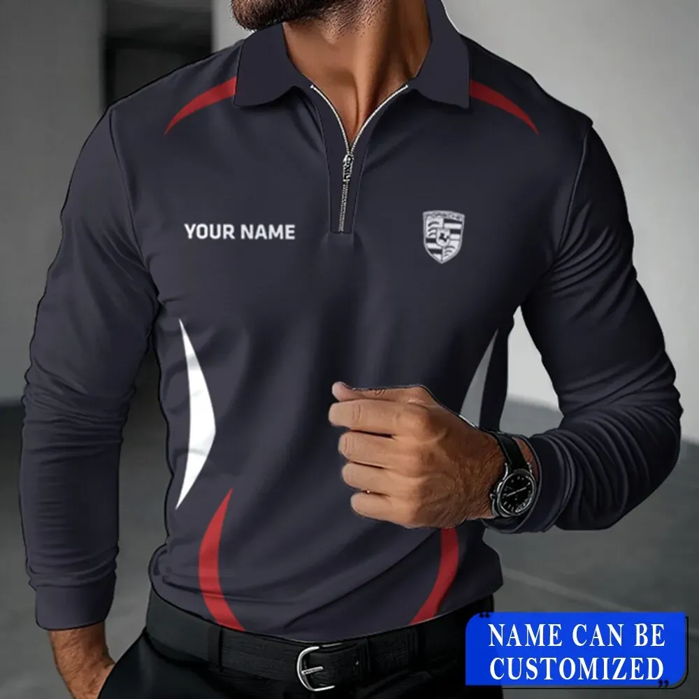 High Quality Customized Long Sleeve Polo PORSCHE-YVWYB-PSR91850003