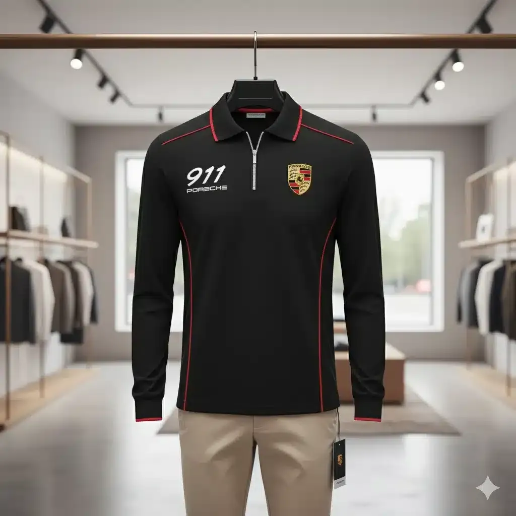 High Quality Men’s Long Sleeve Polo PORSCHE-YVWYB-PSR91850151