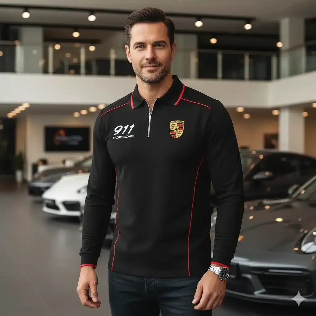 High Quality Men’s Long Sleeve Polo PORSCHE-YVWYB-PSR91850151