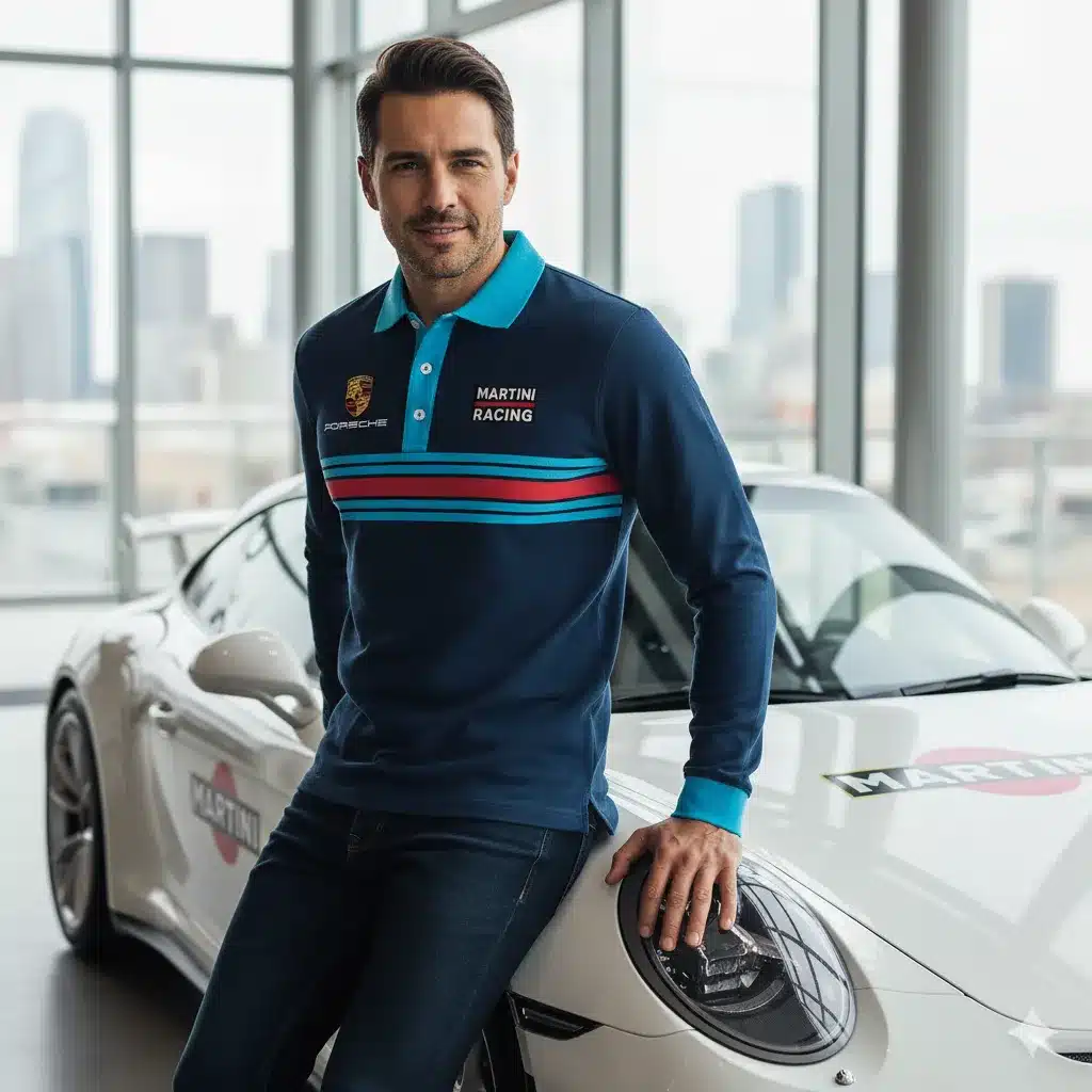 High Quality Men’s Long Sleeve Polo PORSCHE-YVWYB-PSR91850001